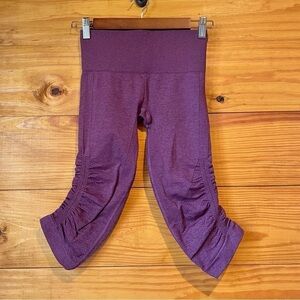 Lululemon In The Flow Crop II Leggings Heathered Berry Yum Yum Purple 2 W6B41S